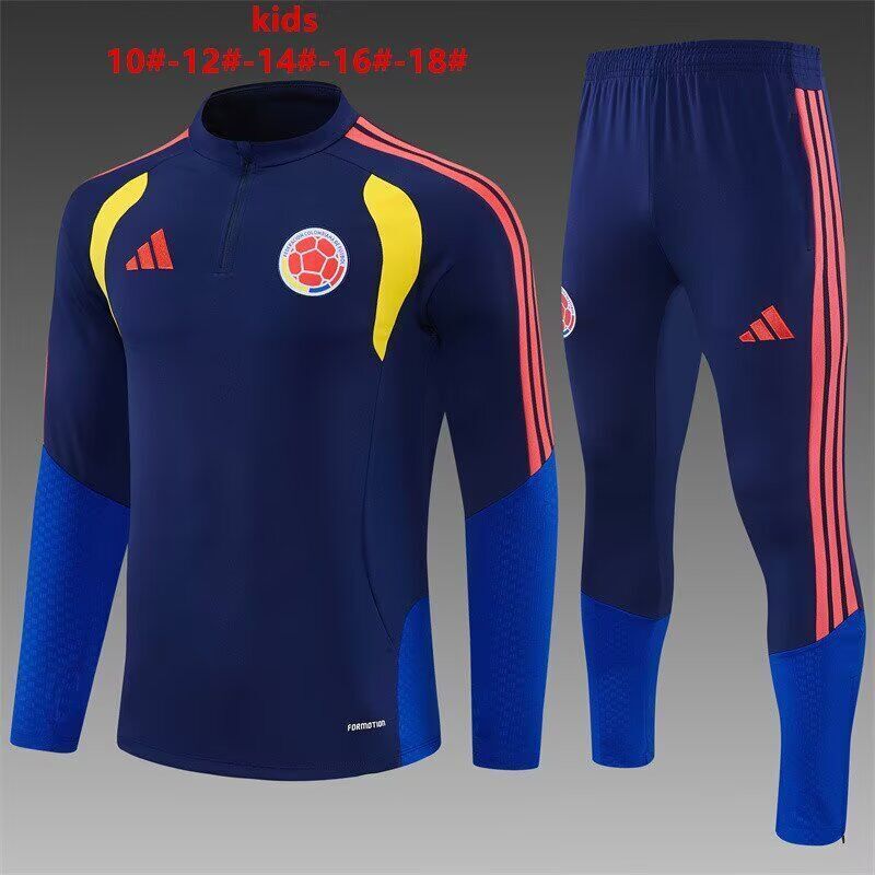 Kids Colombia 25/26 Tracksuit - Navy Blue